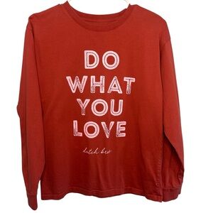 Dutch Bros Women’s MEDIUM Red With Pink “Do What You Love” Long Sleeve DB 1992